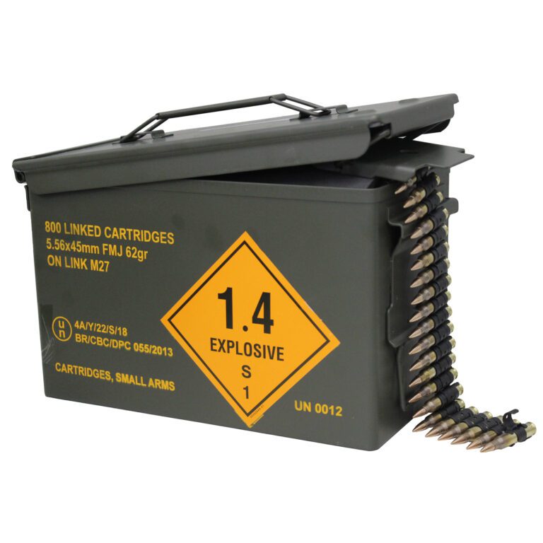 CBC 5.56x45mm SS109 62 Grain FMJ Linked Ammo 800 Rounds - Ammunition ...